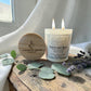 Leaves and Linen Candle