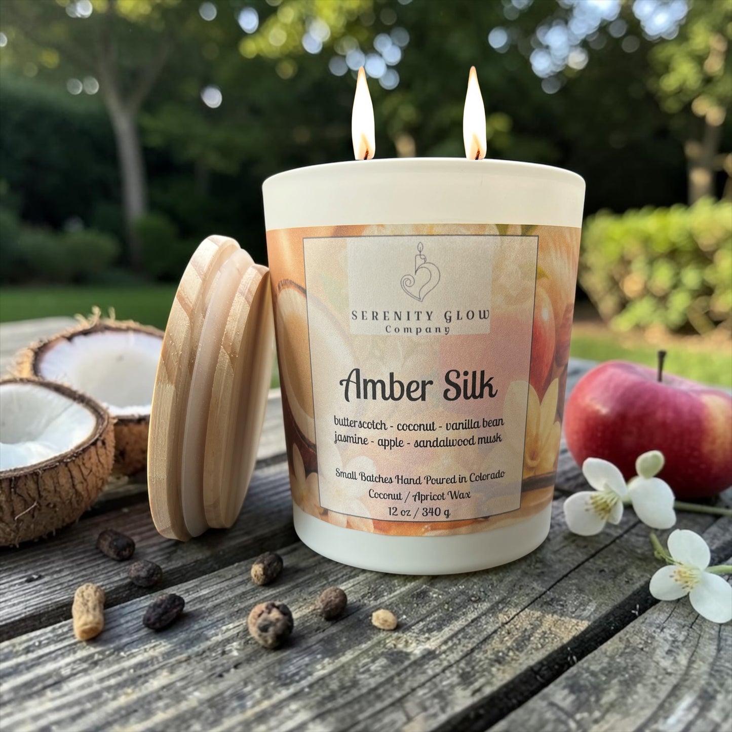 Amber Silk Candle