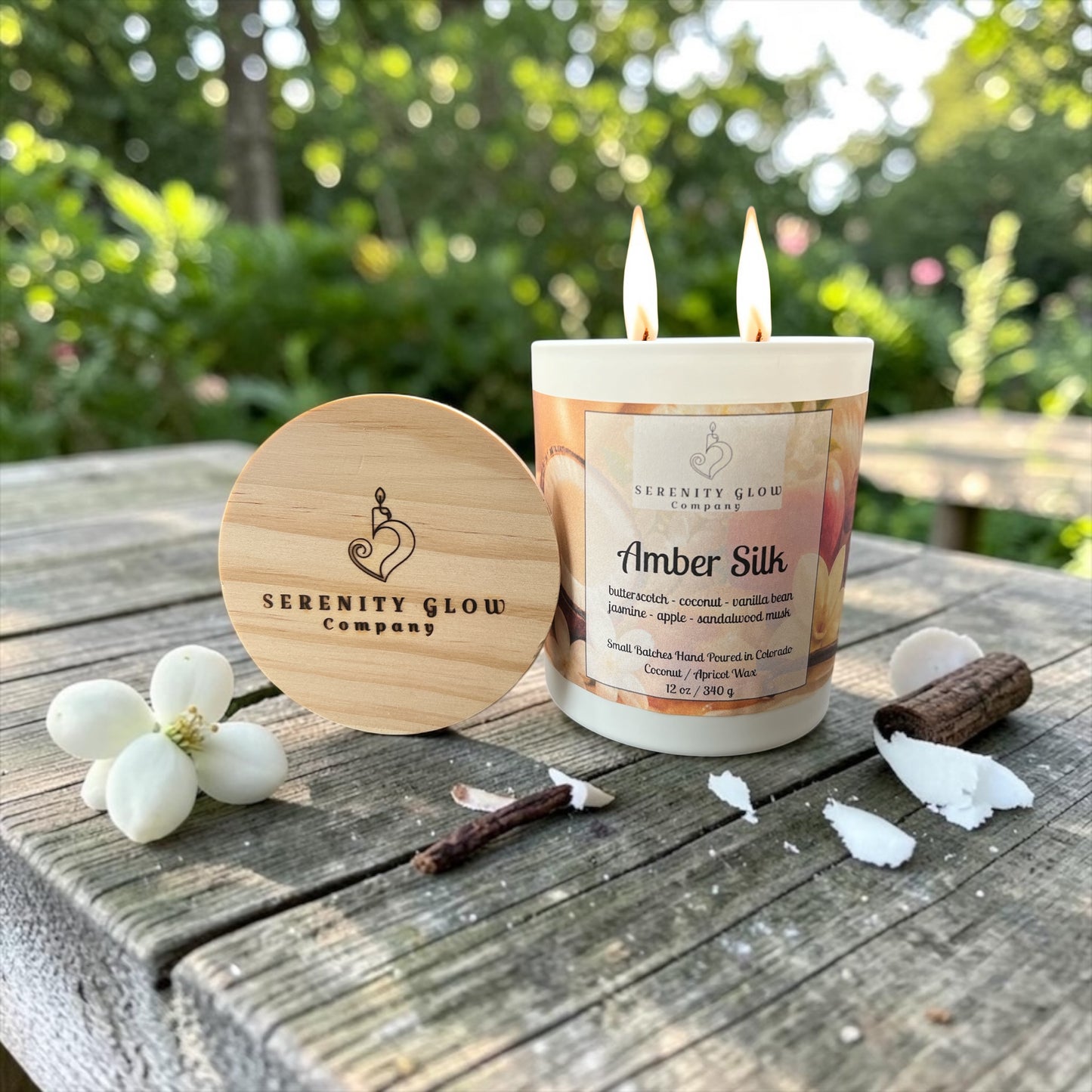Amber Silk Candle