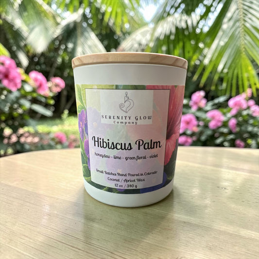 Hibiscus Palm Candle