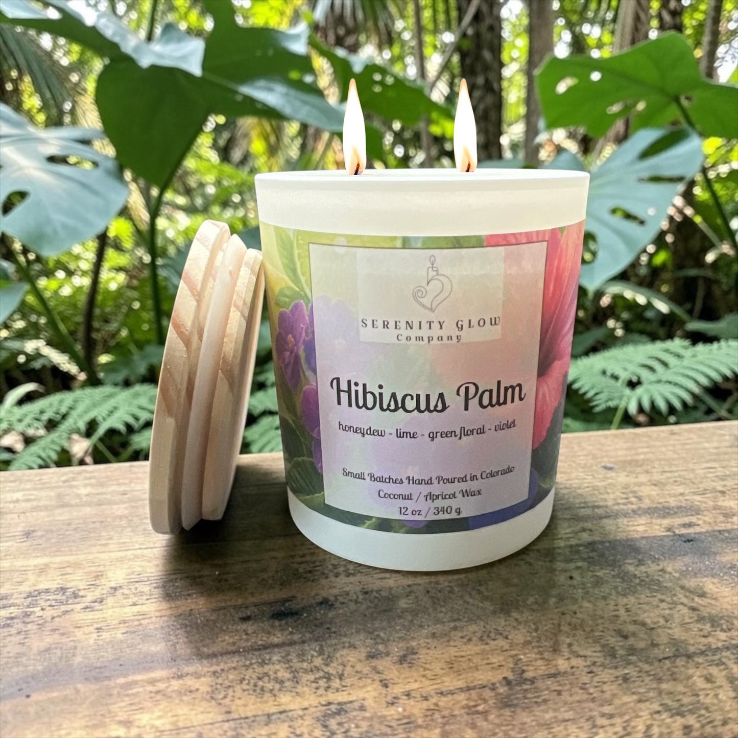 Hibiscus Palm Candle